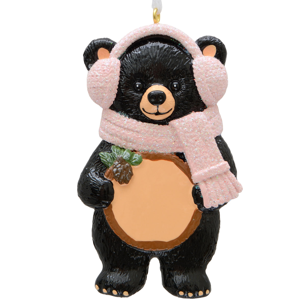 Black Bear With Scarf Pink