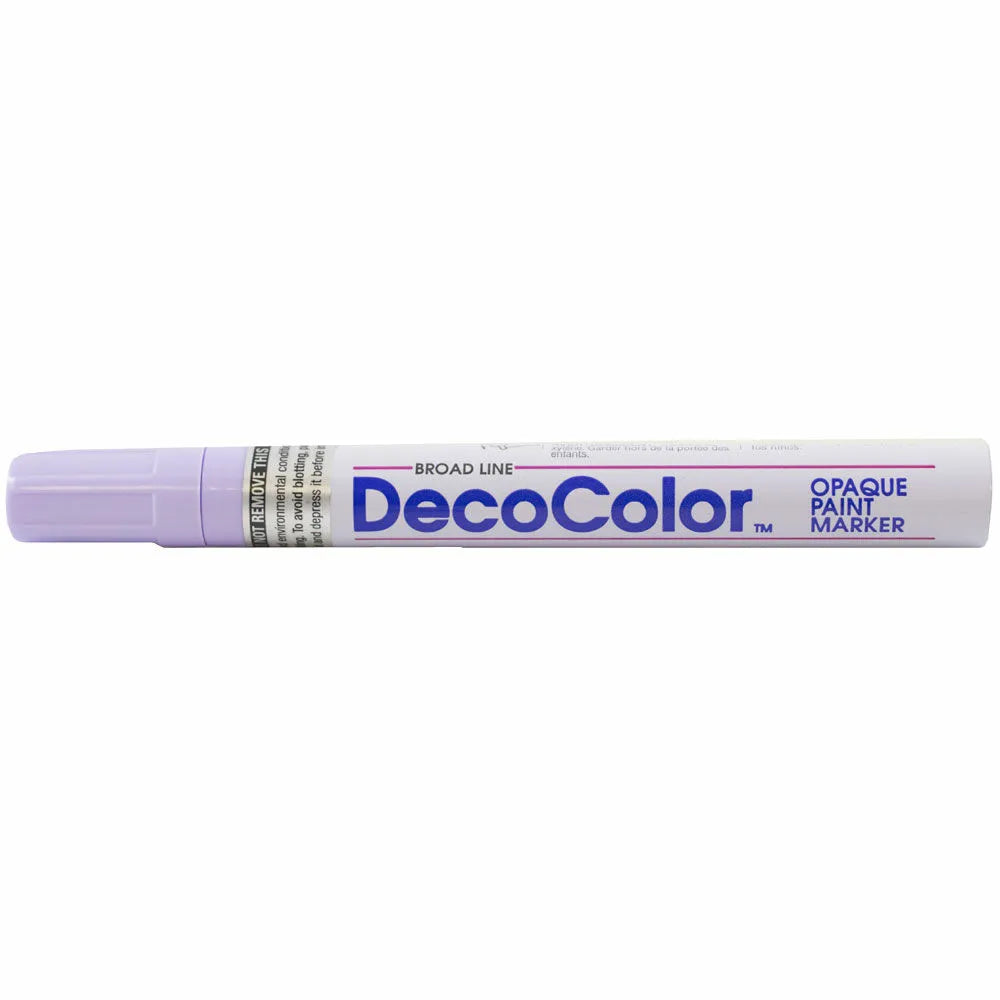 Pale Violet DecoColor broad line opaque paint marker pen with cap on white background