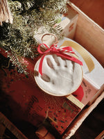 "Claydough" Handprint Ornament in Wood Ring Child to Cherish 