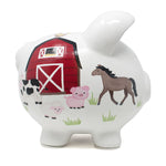 Barnyard Piggy Bank Child to Cherish