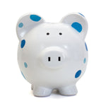Blue Multi-Dot Piggy Bank Child to Cherish