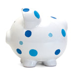 Blue Multi-Dot Piggy Bank Child to Cherish