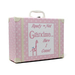 Going To Grandmas XO Suitcase Pink With Swaddle Child to Cherish