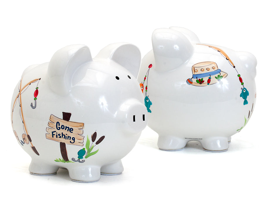 Gone Fishing Piggy Bank Child to Cherish