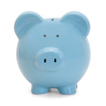 Large Piggy Bank Blue Child to Cherish