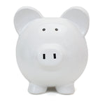 Large Piggy Bank White Child to Cherish