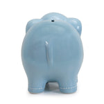 Large Stitched Elephant Bank Blue 2.5 Child to Cherish