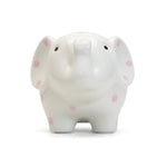 White Elephant Bank with Pink Polka Dots Child to Cherish