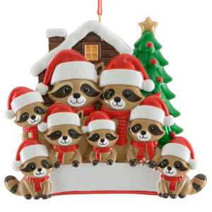 Raccoon Family of 8