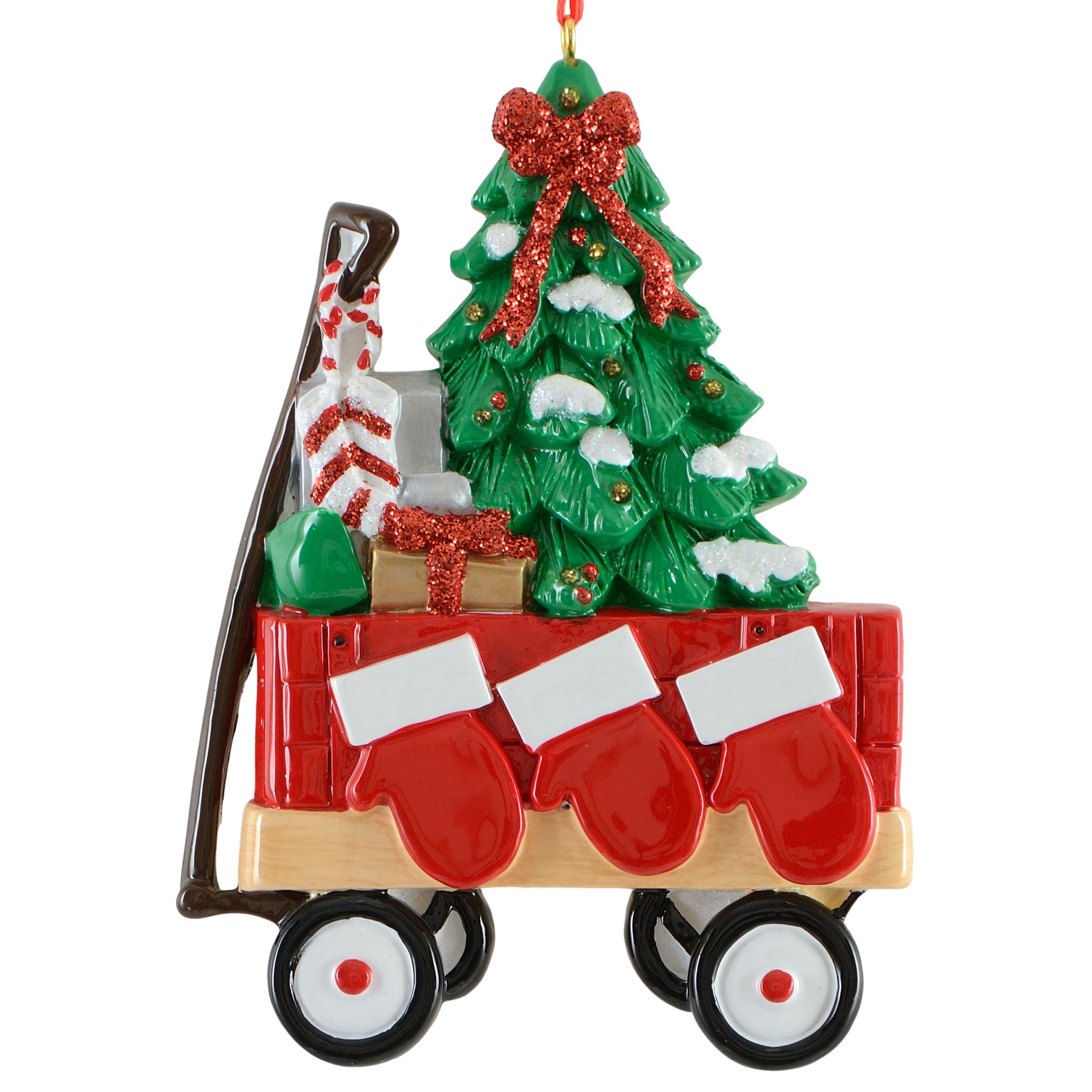 Red Wagon Family of 3