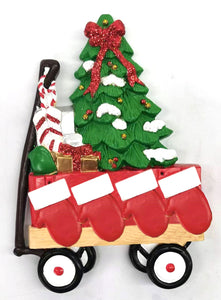 Red Wagon Family of 4