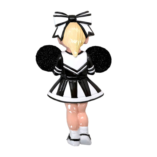 Blonde Hair Cheerleader - Black