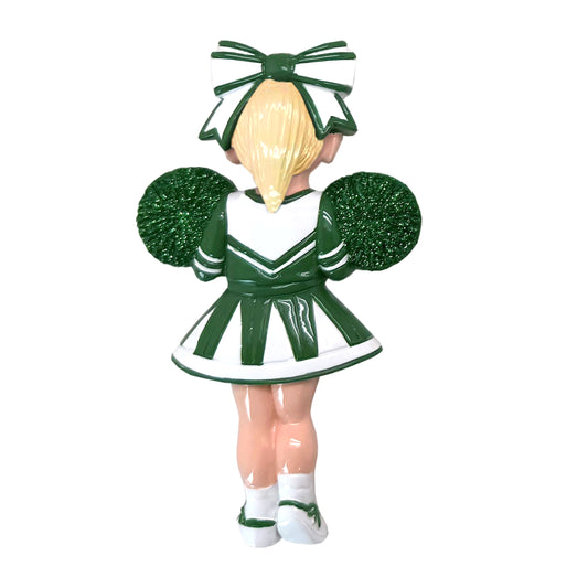 Blonde Hair Cheerleader - Green