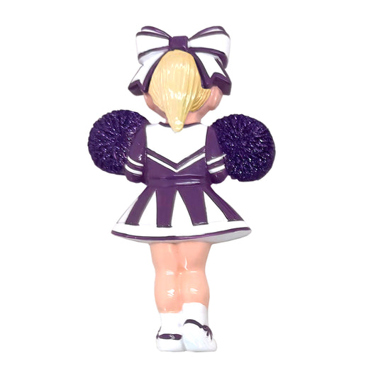 Blonde Hair Cheerleader - Purple