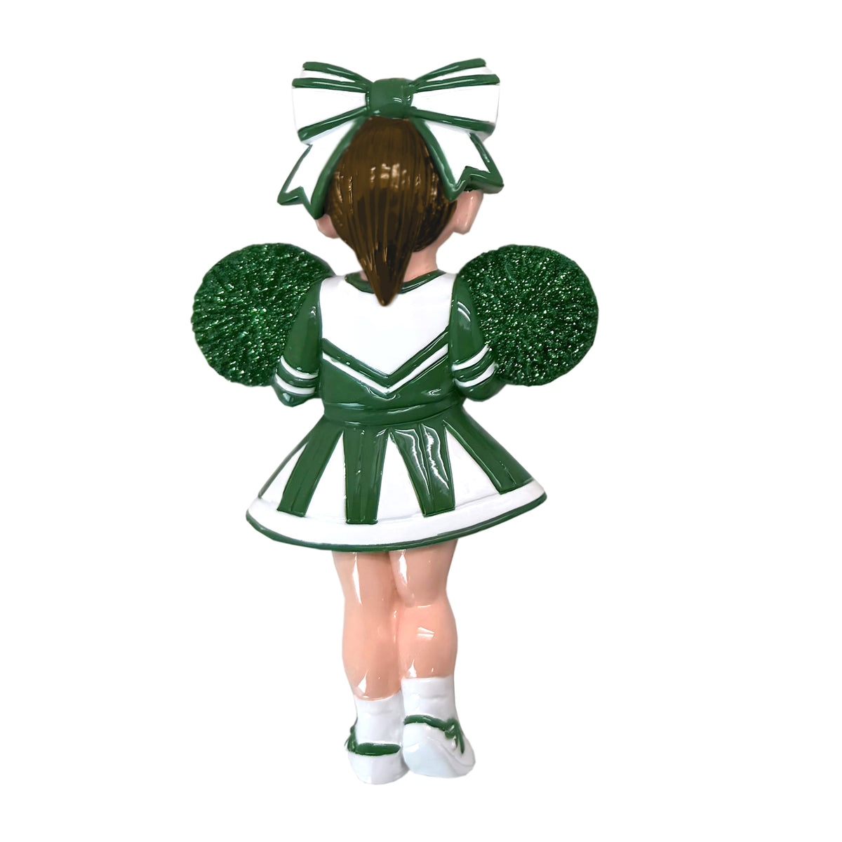 Brown Hair Cheerleader - Green