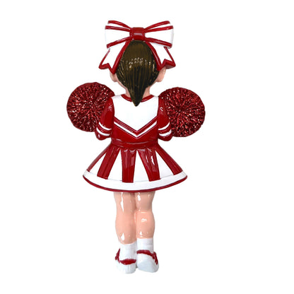 Brown Hair Cheerleader - Red