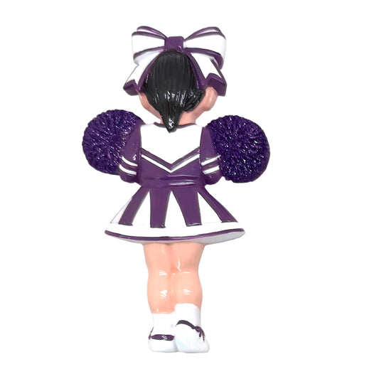 Black Hair Cheerleader - Purple