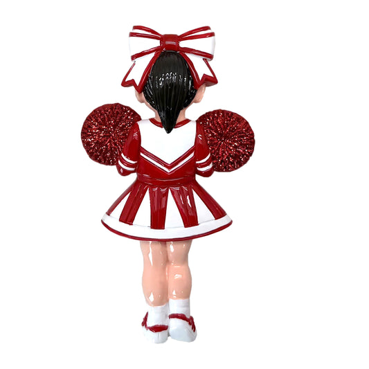 Black Hair Cheerleader - Red