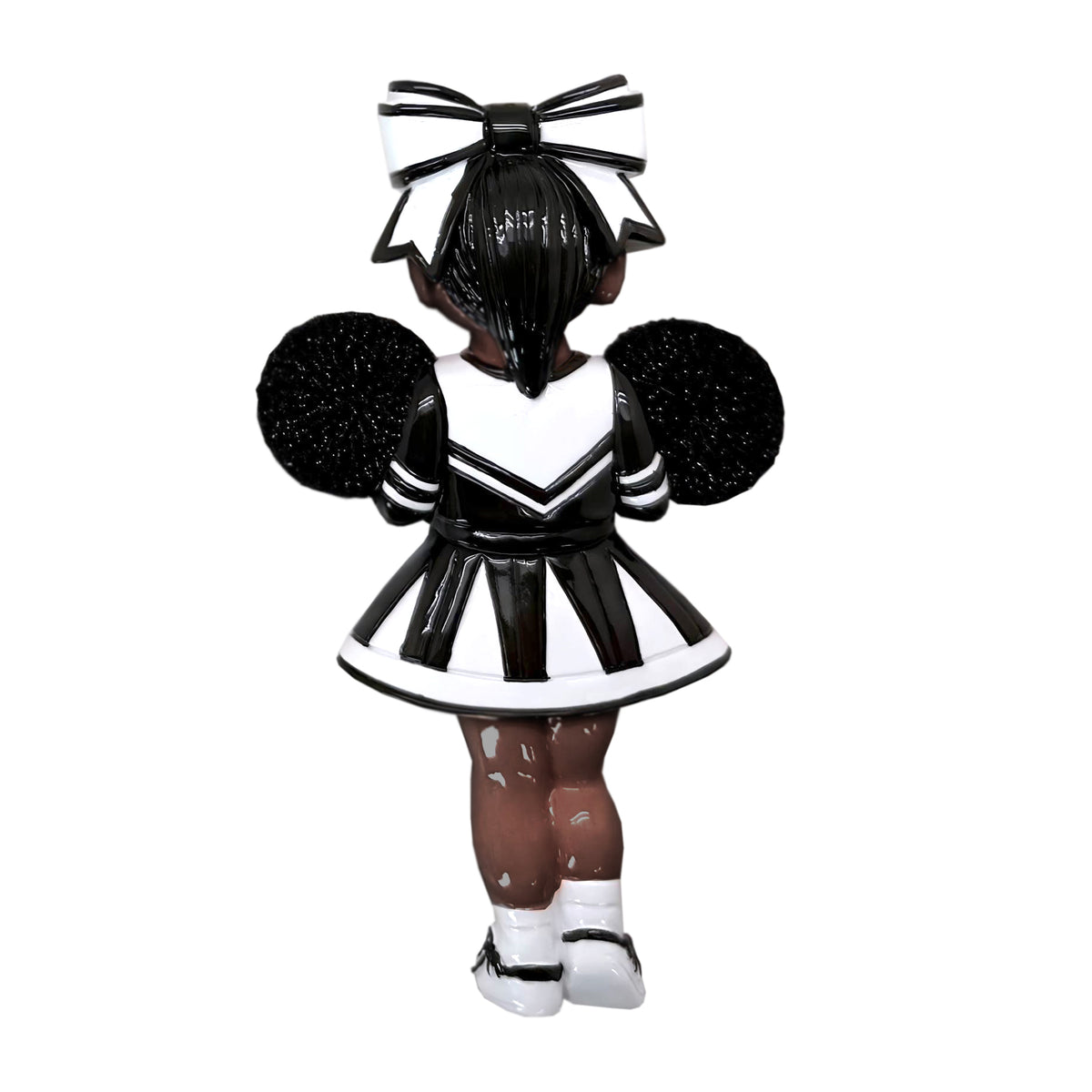 Black Hair Dark Skin Cheerleader - Black
