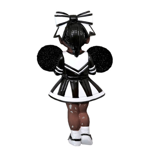 Black Hair Dark Skin Cheerleader - Black