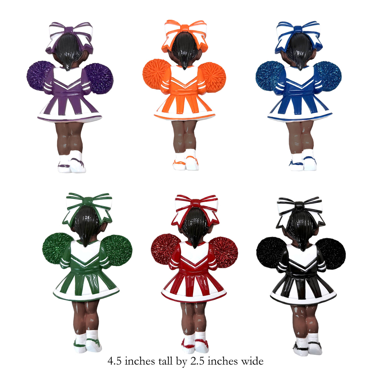 Black Hair Dark Skin Cheerleader - Red