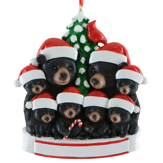 Black Bear Family of 8