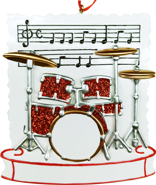 Glitter Drum Set Ornament