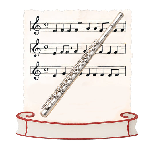 Flute with Music Sheet