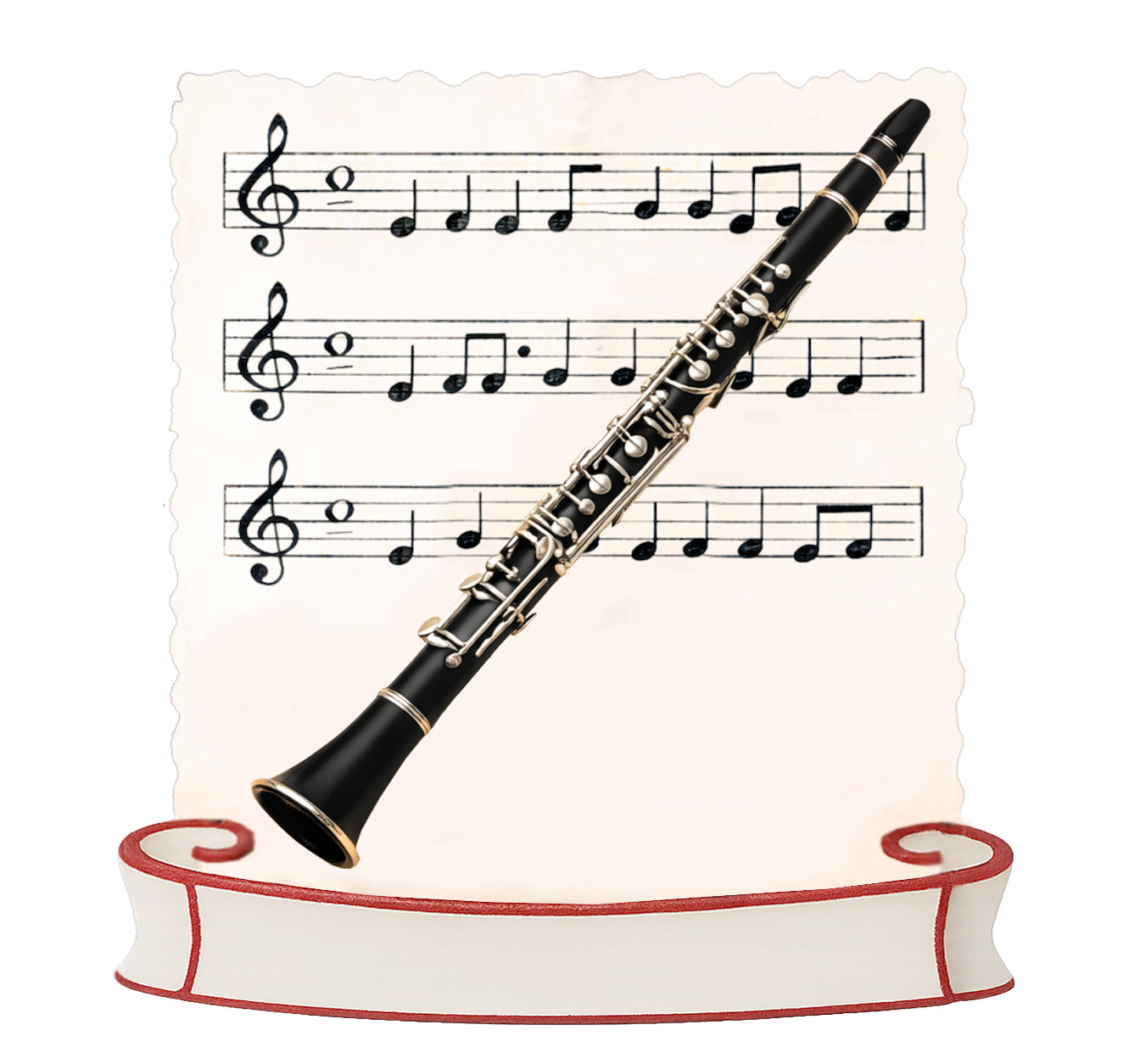 Clarinet with Music Sheet