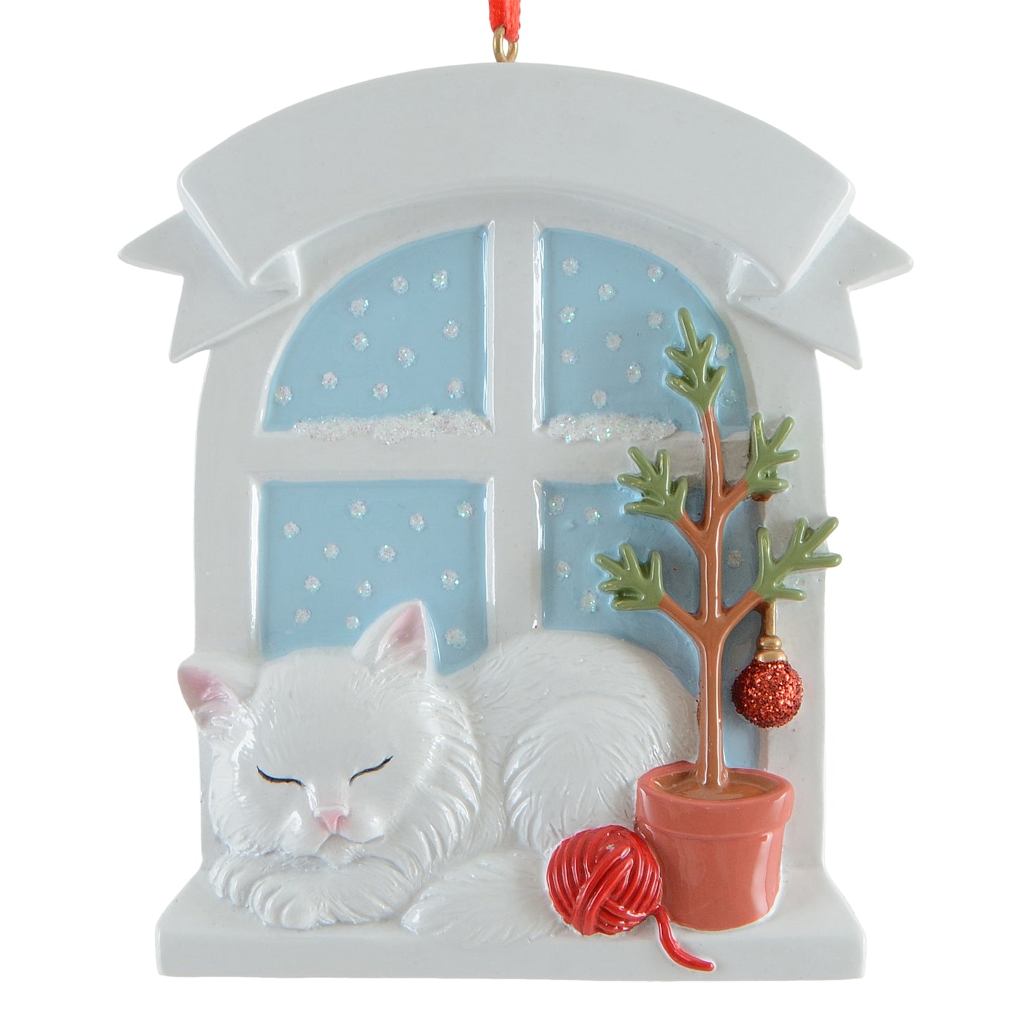 Persian White Cat Window