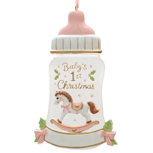 Baby's 1st Rocking Horse Bottle Pink