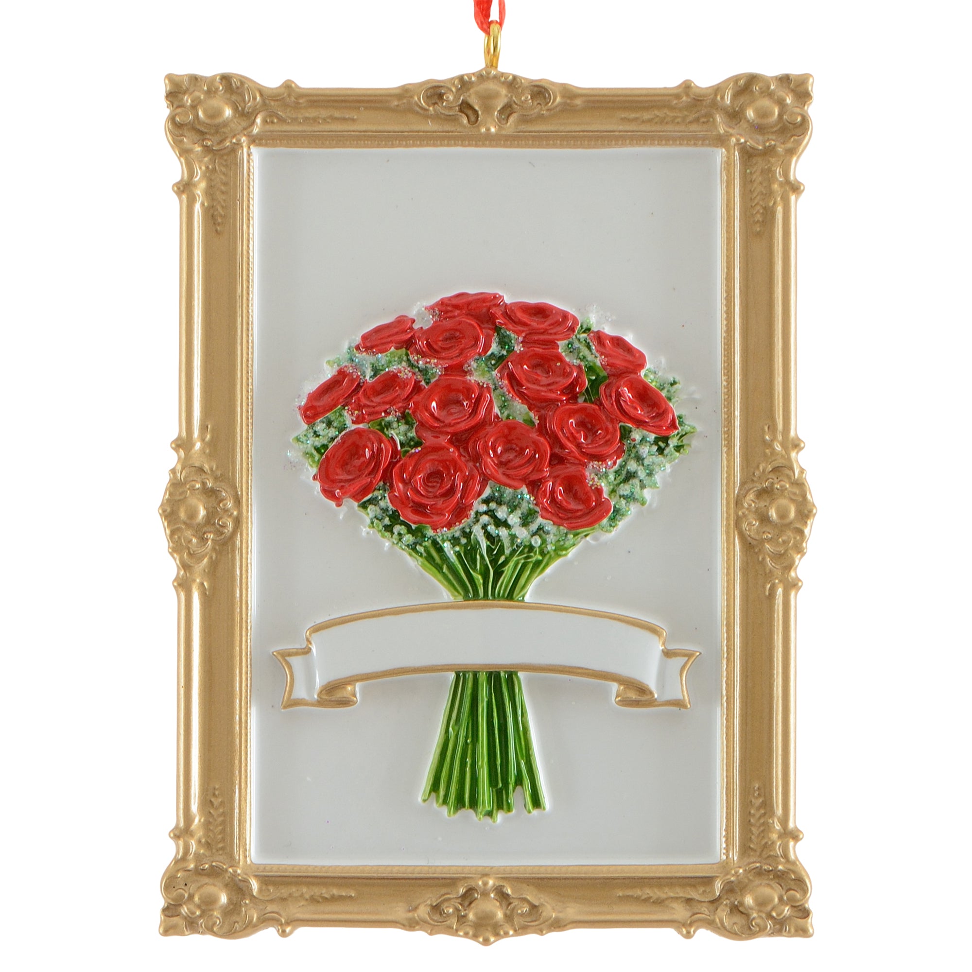 Gold Frame of Red Roses