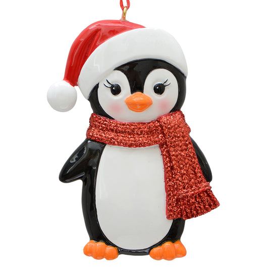 Penguin with Scarf Red