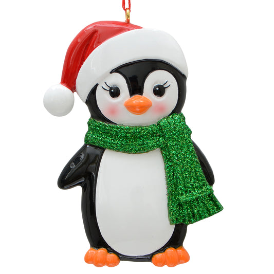 Penguin with Scarf Green