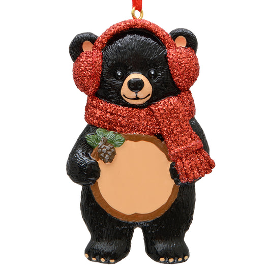 Black Bear With Scarf Red