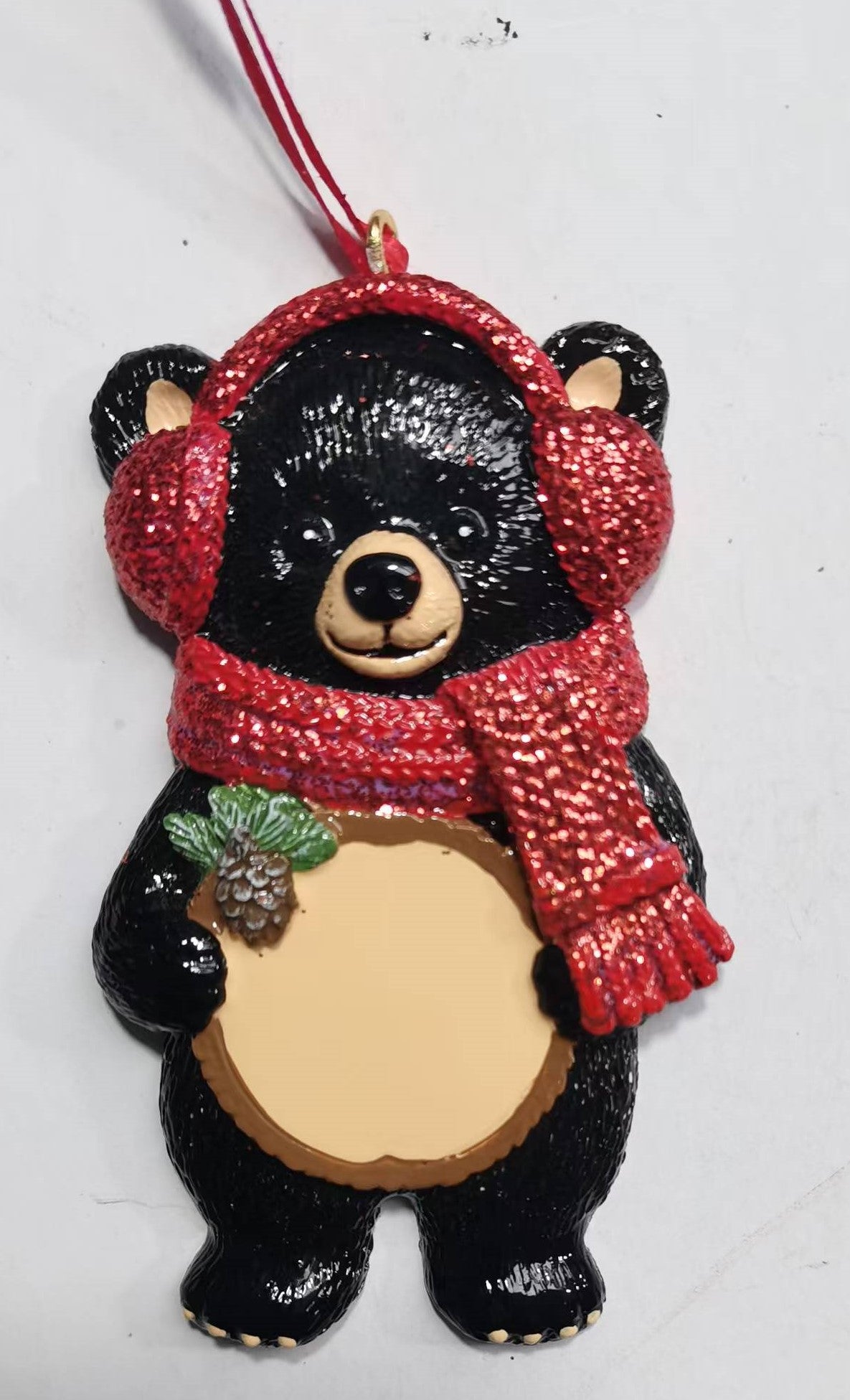 Black Bear With Scarf Red