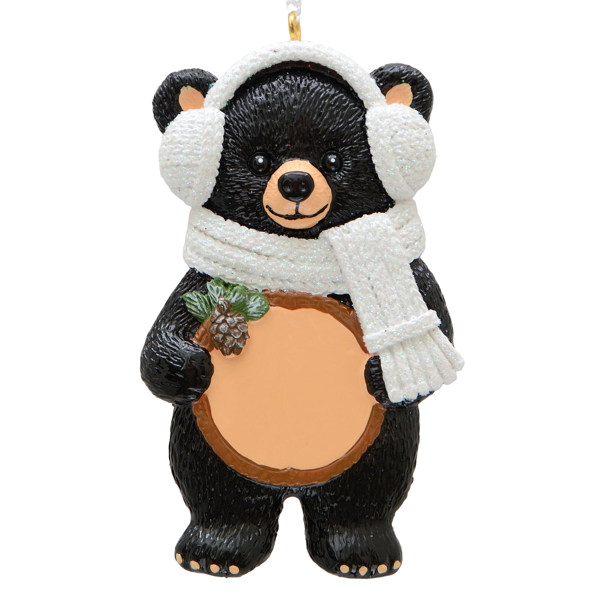 Black Bear With Scarf White