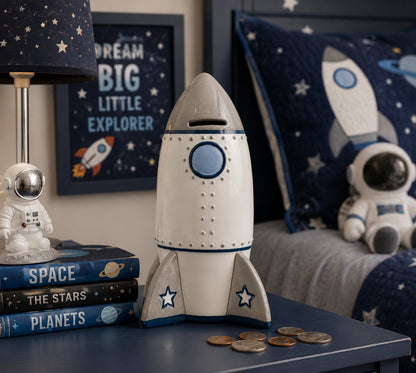 Roger Rocket Ceramic Bank