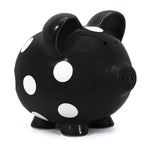 Polka Dot Piggy Bank Black