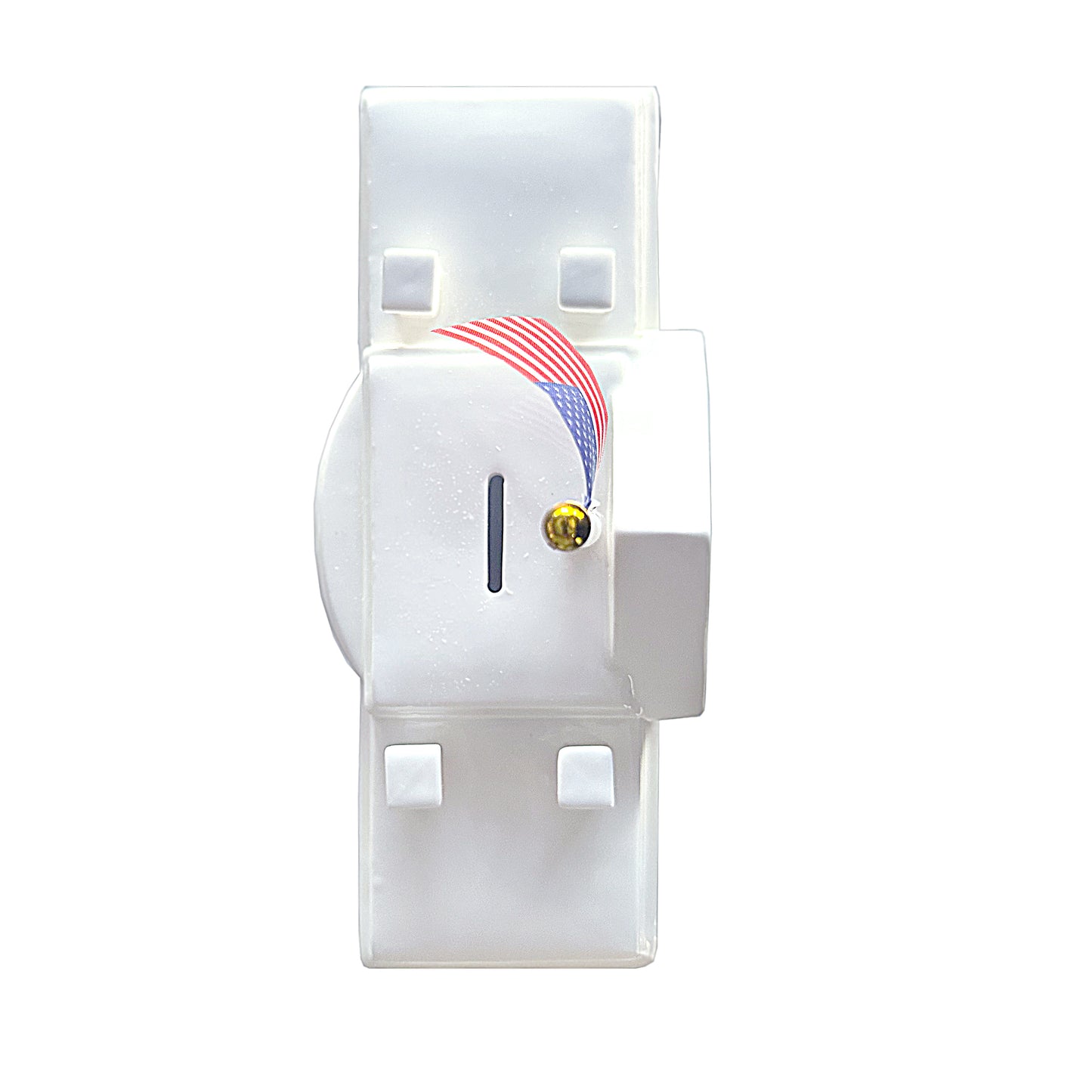 Angled back left view of White House porcelain bank