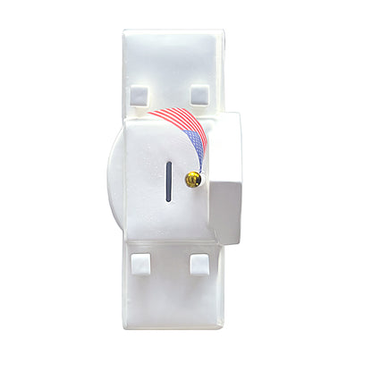 Angled back left view of White House porcelain bank