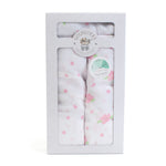 Pink Rosebuds and Dots Swaddle Set