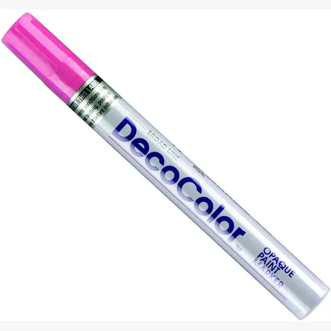 Pink broad tip DecoColor opaque paint marker pen