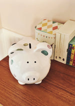 Pastel Multi-Dot Piggy Bank Child to Cherish 