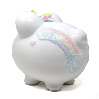 Opposite side showing full pastel rainbow with glitter accents