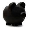 Large Black Ceramic Piggy Bank