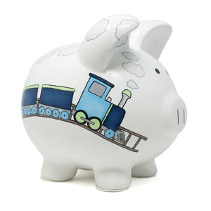 Box Car Train Piggy Bank Child to Cherish 