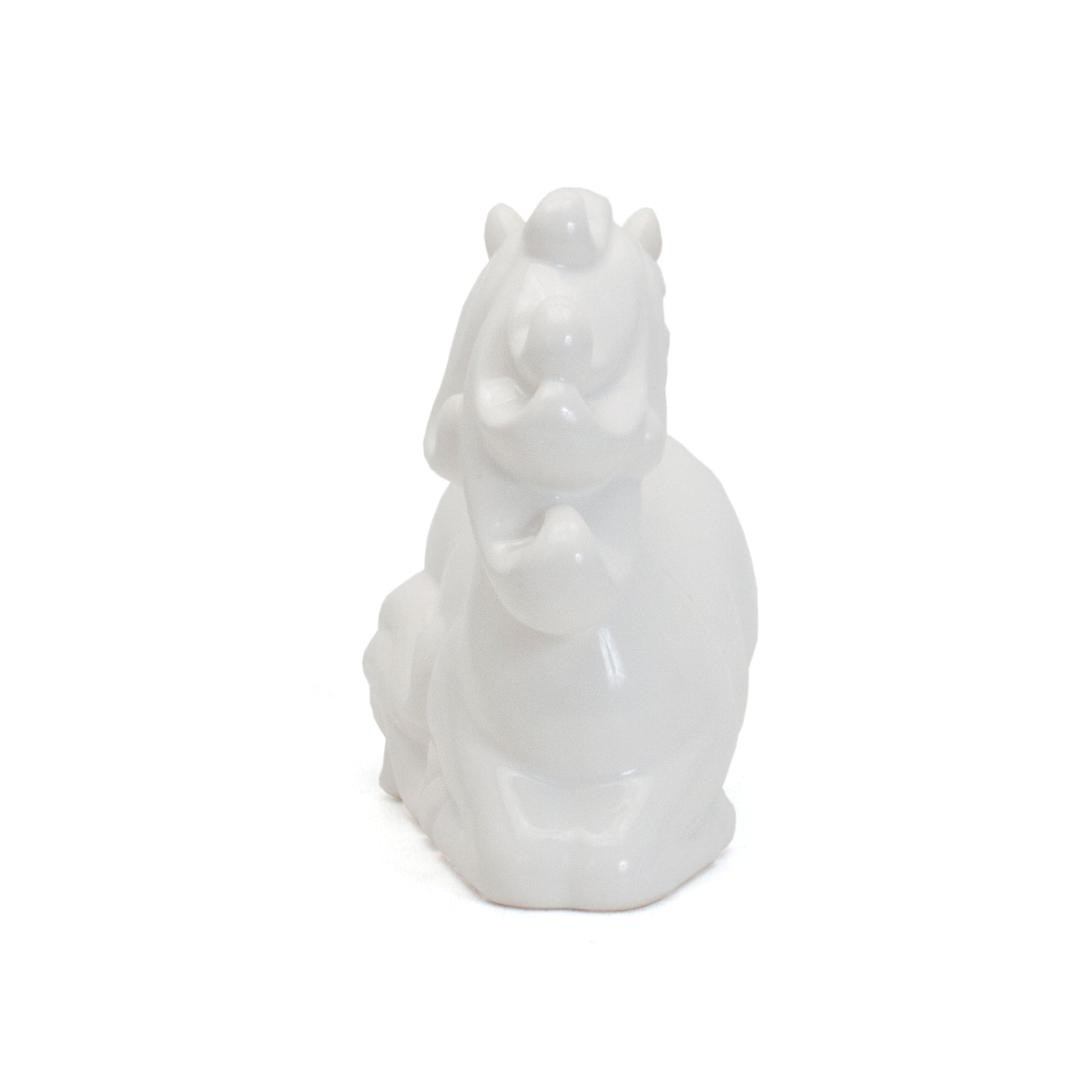 Front angle of Charlie the Unicorn piggy bank highlighting flowing mane and tail
