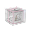 Pink Christening Block to Grow On