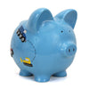 Blue Construction Large Piggy Bank